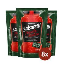 Passata Rústica Sachê Salsaretti 300g Pack C/8Un