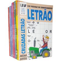 Passatempos Palavras Cruzadas Letrão Exatas Kit 12 Livros