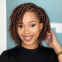 Passion Twist Crochet Hair AMELI, 8 pacotes de 8 polegadas para mulheres negras