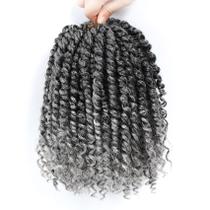 Passion Twist Crochet Hair Fulcrum, 8 pacotes, 8 polegadas, cinza Passion Twist Crochet Hair Fulcrum, 8 pacotes, 8 polegadas, cinza