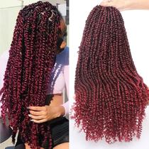 Passion Twist Crochet Hair Leeven, 22 polegadas, ombre, pacotes com 8 Passion Twist Crochet Hair Leeven, 22 polegadas, ombre, pacotes com 8