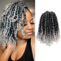 Passion Twist Crochet Hair VIOLET, 6 polegadas, 9 pacotes para mulheres