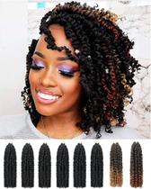 Passion Twist Crochet Hair Youngluchi, pré-torcido, 25 cm, 8 pacotes Passion Twist Crochet Hair Youngluchi, pré-torcido, 25 cm, 8 pacotes