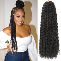 Passion Twist Hair Alrence 18 cm, 8 pacotes de crochê Water Wave