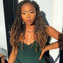 Passion Twist Hair LOSMOEER, pré-torcido, 14 polegadas, pacotes com 8