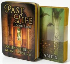 Past Life Oracle Cards Em Lata Com Bordas Douradas Oráculo Das Vidas Passadas Baralho de Cartas de Tarô