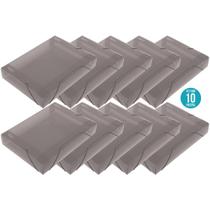 Pasta 55mm Fumê 335x245x55mm Escolar Soft PP para Documentos Material Escolar Kit com 10 Pastas Aba Elástico Polibras