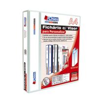 Pasta A-Z Chies A4 Largo com Visor para Personalizar Branca 27x32cm Pasta A-Z Chies A4 Largo com Visor para Personalizar Branca 27x32cm