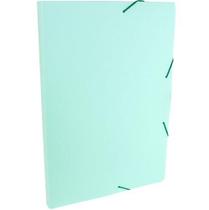 Pasta Aba com Elástico Lombada 3 cm Dello Linho Serena Verde Pasta Aba com Elástico Lombada 3 cm Dello Linho Serena Verde