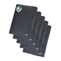 Pasta Aba Elastica Oficio 40mm Linha Black Com 5und ACP Pasta Aba Elastica Oficio 40mm Linha Black Com 5und ACP