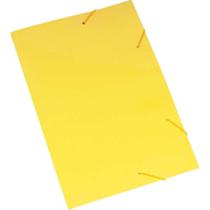 Pasta ABA Elástica Papel Ofício Amarela - Pacote com 20 Unidades