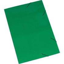 Pasta ABA Elástica Papel Ofício Verde - Pacote com 20 Unidades