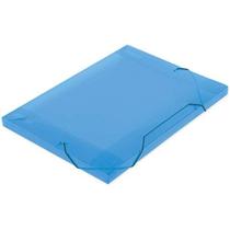 Pasta Aba Elastica Plastica Oficio 18Mm Azul Soft