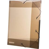 Pasta Aba Elastica Plastica Oficio 20Mm Fume Delloline