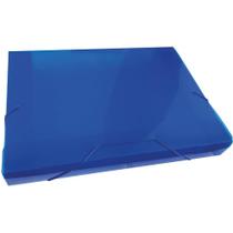 Pasta ABA Elástica Plástica Ofício 30MM Azul - Pacote com 10 Unidades