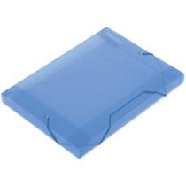 Pasta ABA Elástica Plástica Ofício 30MM Azul SOFT Pacote com 10