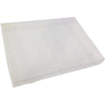 Pasta ABA Elástica Plástica Ofício 30MM Cristal PCT com 10