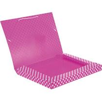 Pasta Aba Elastica Plastica Oficio 30Mm Rosa Soft