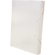 Pasta ABA Elástica Plástica Ofício 40MM Cristal Delloline Pacote com 10 Unidades