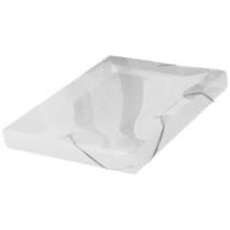 Pasta ABA Elástica Plástica Ofício 40MM Cristal - Pacote com 10