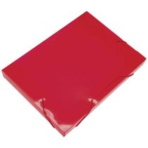 Pasta ABA Elastica Plastica Oficio 40MM Vermelha SOFT - Polibras