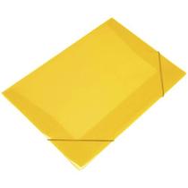 Pasta Aba Elastica Plastica Oficio Amarela Soft