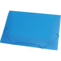 Pasta ABA Elástica Plástica Ofício Azul Pacote com 10