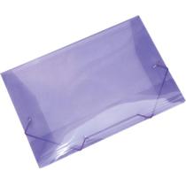 Pasta ABA Elástica Plástica Ofício Lilás - Pacote com 10 Unidades