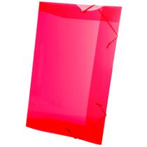 Pasta Aba Elástico Dello Line sem Lombo Vermelha 33,5x23,5cm