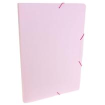 Pasta Aba Elástico Ofício 20mm Linho Serena Rosa Pastel - Dello Pasta Aba Elástico Ofício 20mm Linho Serena Rosa Pastel - Dello