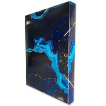 Pasta Aba Elástico Ofício Lombo 4cm L'Éléphant Bleu Marmo Moon Dello Pasta Aba Elástico Ofício Lombo 4cm L'Éléphant Bleu Marmo Moon Dello