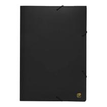 Pasta Aba Ofício com Elástico Business Preta Polibras