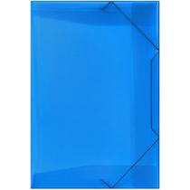 Pasta Aba Ofício Soft Azul 335x235x0,35mm para Papeis Documentos Materiais Escolares Polibras