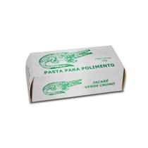 Pasta Abrasiva Jacaré Verde Cromo 125 g Polimento e Afiação de Facas e Metais Óxido de Cromo para Stropping, Acabamento Espelhado