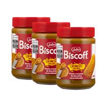 Pasta Belga Biscoito Lotus Biscoff Crunchy Kit 3 Potes 380g