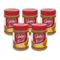 Pasta Belga Biscoito Lotus Biscoff Crunchy Kit 5 Potes 400G