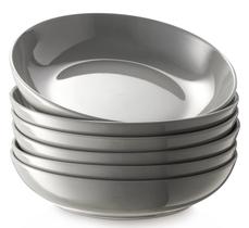 Pasta Bowls Y YHY 8,5", conjunto de 6 porcelanas, 900 ml, cinza fosco Pasta Bowls Y YHY 8,5", conjunto de 6 porcelanas, 900 ml, cinza fosco