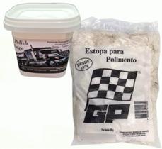 Pasta Branca P/ Polimento (200gr) + Estopa Branca (200gr) Pasta Branca P/ Polimento (200gr) + Estopa Branca (200gr)