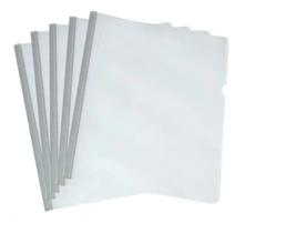 Pasta C/ Canaleta A4 Transparente Cristal Kit C/10 Unidades