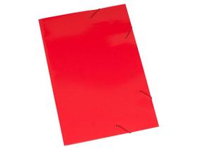 Pasta Cartão Duplex Abas E Elástico 20Un Polycart Vermelho