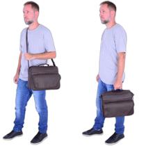 Pasta Carteiro Bolsa Transversal Masculina para Notebook 14 Pol Maleta Social