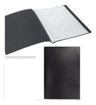Pasta Catalogo A3 Preta 40 Envelope Plastico Expor Desenhos