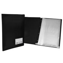 Pasta Catálogo A4 245 x 335mm preto c/ visor 10 Envelopes ACP