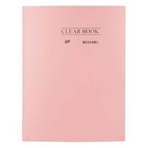 Pasta Catálogo A4 com 20 Folhas Clearbook Yes Rosa Tom Pastel