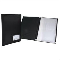 Pasta catálogo Acp A3 com visor com 50 plásticos preto