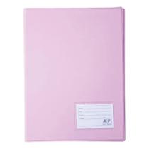 Pasta Catalogo C 50 Plast Fino 0,06 E 4 Colchetes E Visor Rosa