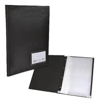 Pasta Catálogo c/ Visor Preta c/ 50 Envelopes Plásticos Finos - ACP
