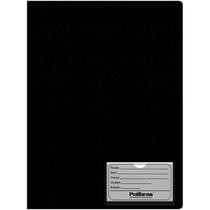 Pasta Catálogo com 10 Envelopes Plásticos A4 com Visor 24,5x0,5x33,5cm Polibras PVC Preto
