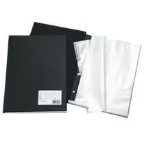 Pasta catálogo com visor 192 Preto 100 envelopes plástico - Dac Pasta catálogo com visor 192 Preto 100 envelopes plástico - Dac