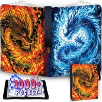 Pasta catálogo MYTCG para cartas, capacidade para 1008, à prova dágua, 9 bolsos